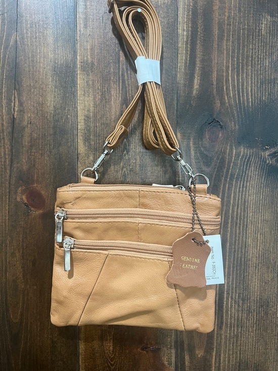 vallemosso Handbags - Genuine Leather Women's Crossbody Bag in Tan – Classic Everyday Style